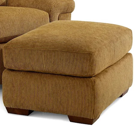 Casual Ottoman with Block Feet